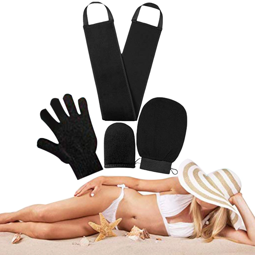 4Pcs/Set Tanning Gloves Body Self Tan Applicator Reusable Self Tanning Mitt Cream Lotion Mousse Self Tanner