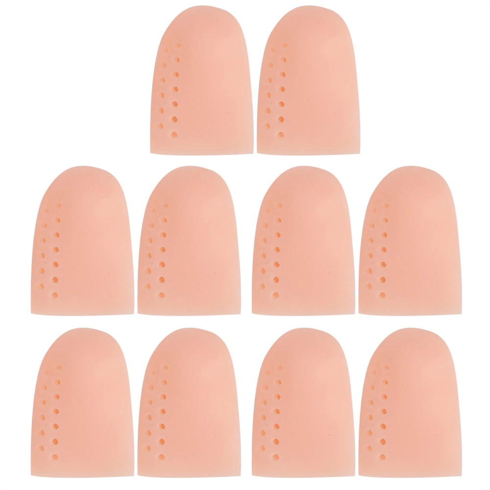 10 Pairs SEBS Big Toe Protector Breathable Blister Pain Relief Reusable Toe Cover SeparaterBright Skin Color