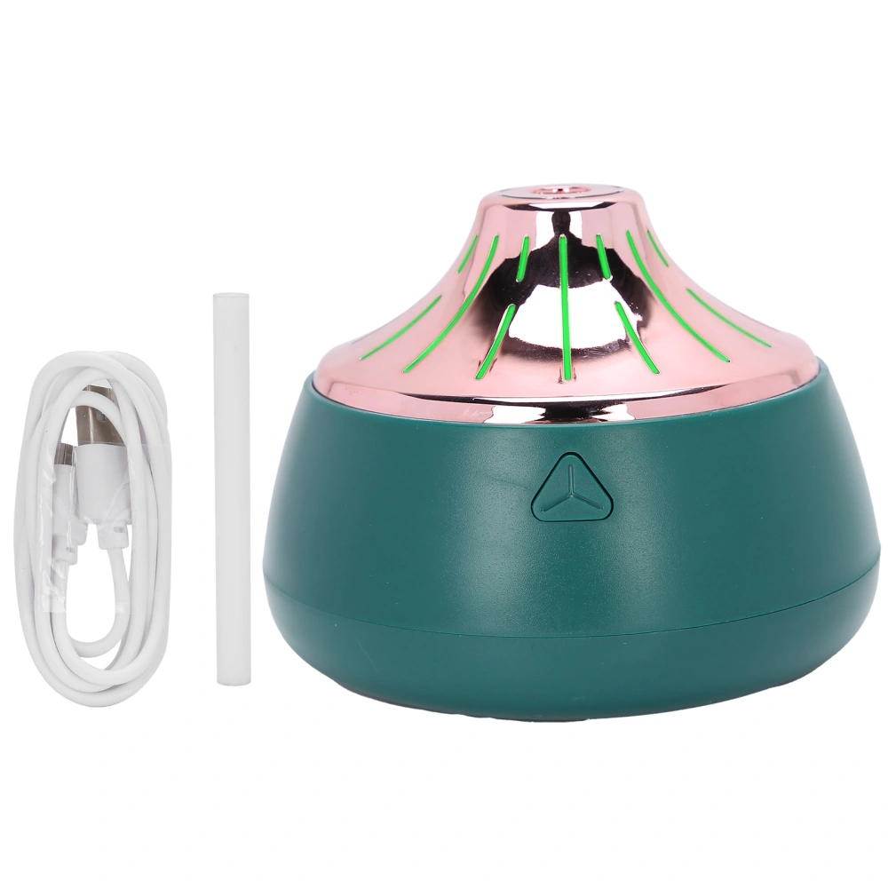 200ml Air Humidifier USB Charging Aromatherapy Diffuser Desktop Light Mini Mist Maker(Green Rose Gold )