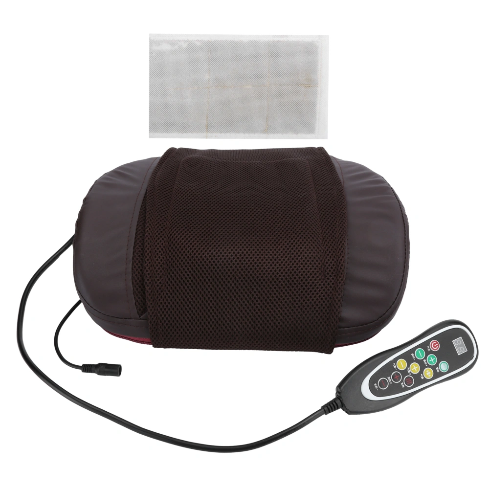 Massage Pillow Heated Lumbar Cushion Gasbag Traction Soft Neck Massager US Plug 100‑240V