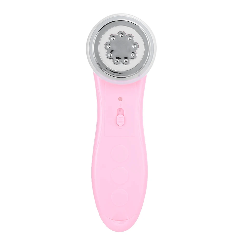 Electric Facial Vibration Massage Cleansing Machine Portable Ion Import Beauty InstrumentPink