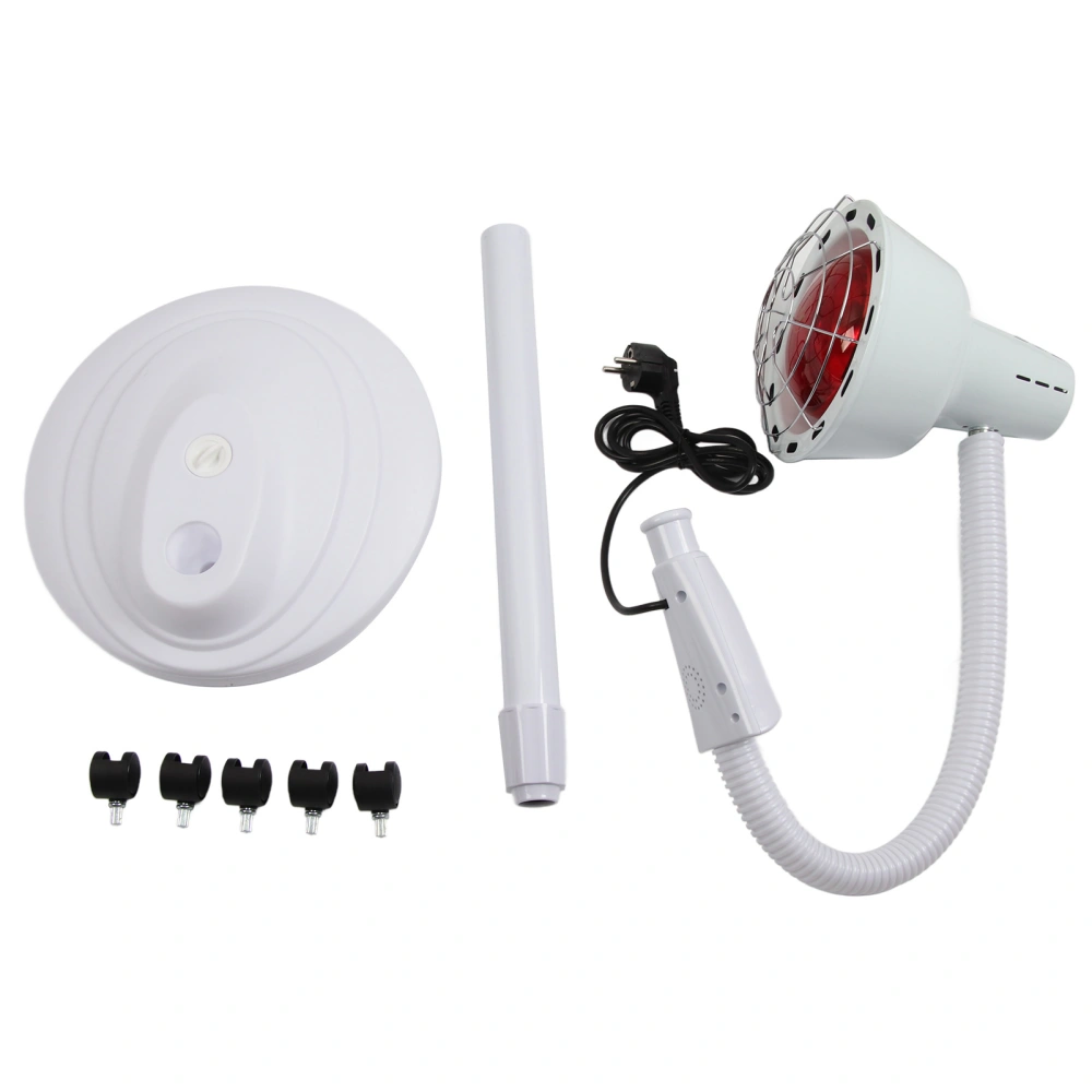 275W Floor Stand Infrared Light Heating Therapy Lamp Pain Relief Adjustable Skin Care Lamp EU Plug 220‑240V