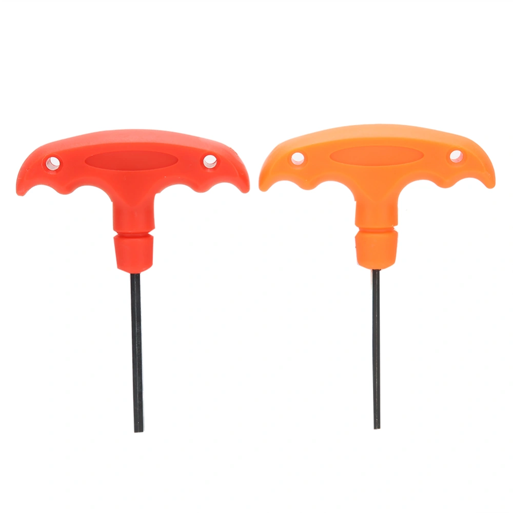 2pcs Tattoo Wrench Hex Wrench Tattoo Machine Adjust Tool Accessory (Orange Red)