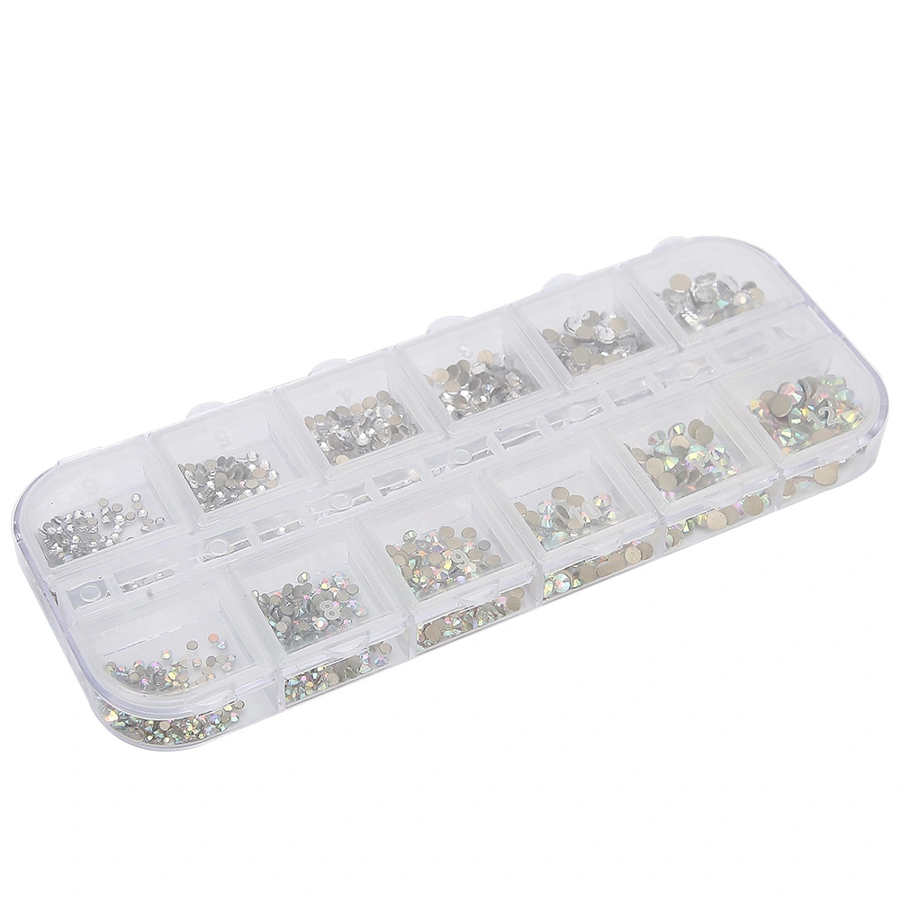 Nail Art AB Crystal Rhinestones Colorful Flatback Glass Nail Decoration DIY Manicure Accessory1#