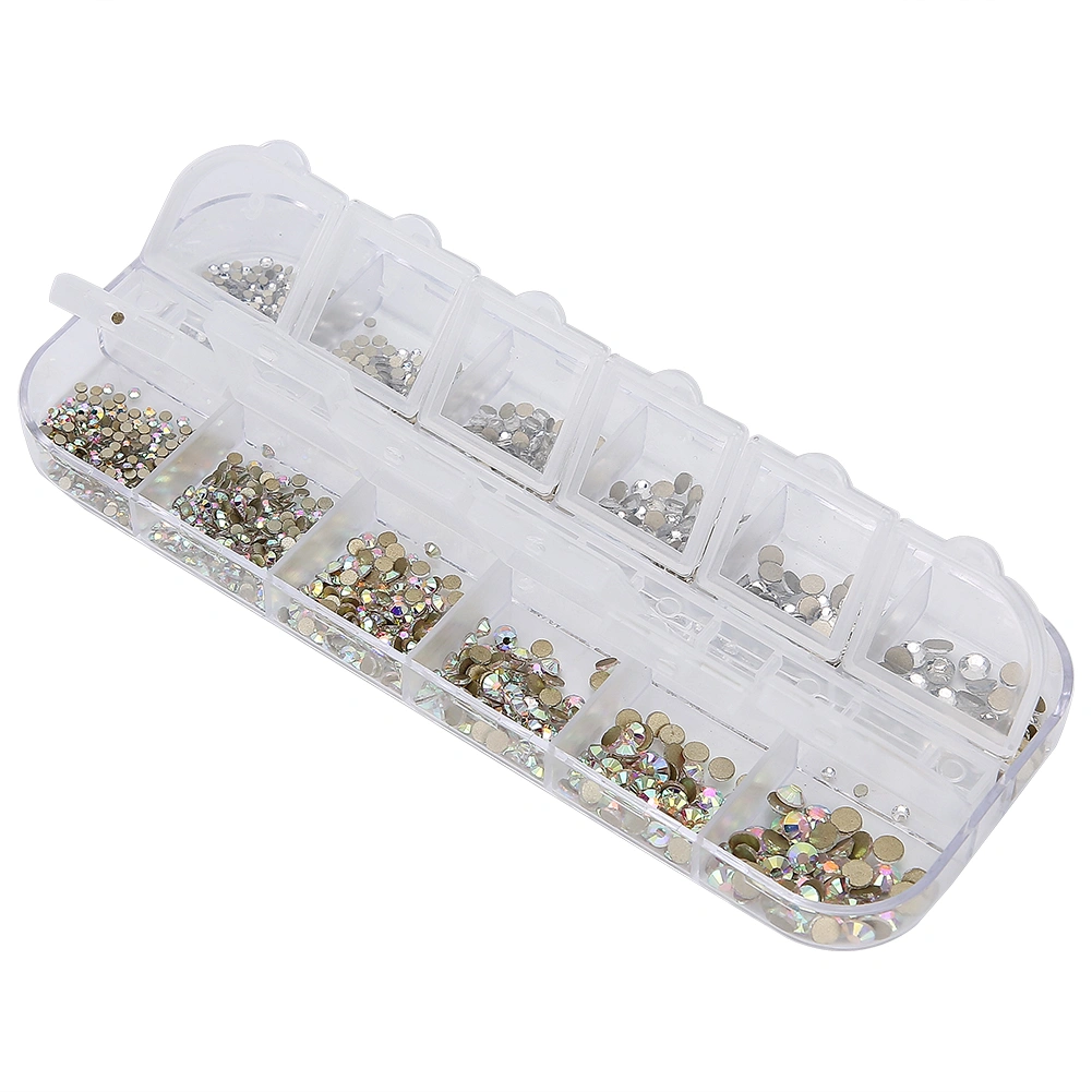 Nail Art AB Crystal Rhinestones Colorful Flatback Glass Nail Decoration DIY Manicure Accessory1#