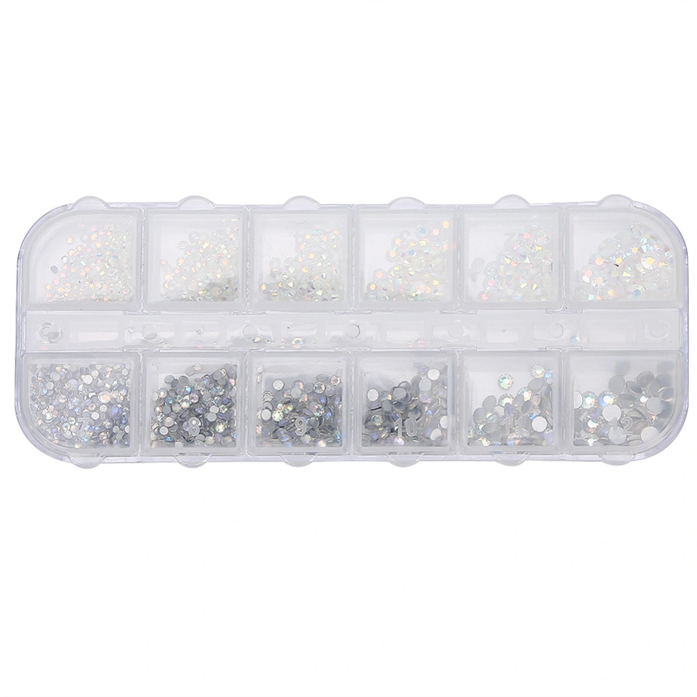 Nail Art AB Crystal Rhinestones Colorful Flatback Glass Nail Decoration DIY Manicure Accessory2#