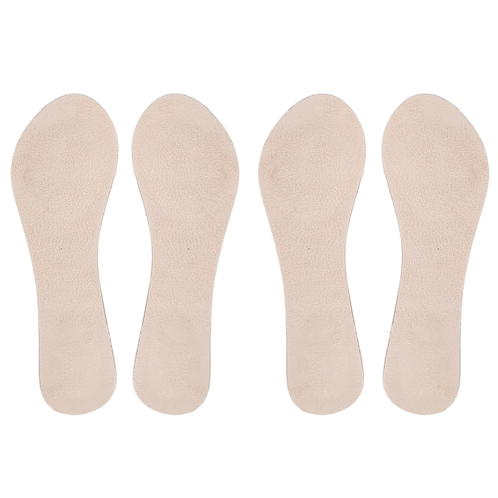 2 Pairs Women High Heeled Shoes Non slip Insoles Elastic Shock Absorption Foot Pad(Apricot )