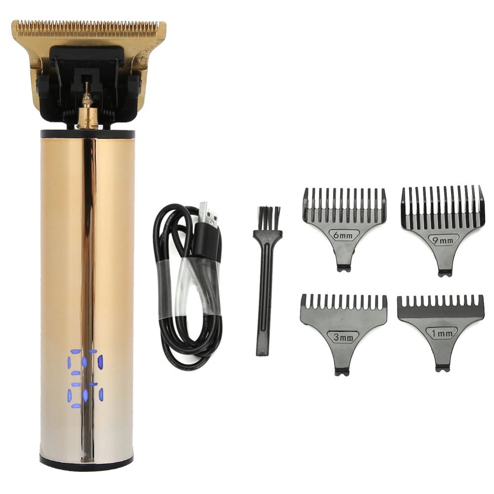 Rechargeable Electric Hair Clipper Portable Hair Trimmer Cutting Machine Styling ToolGold