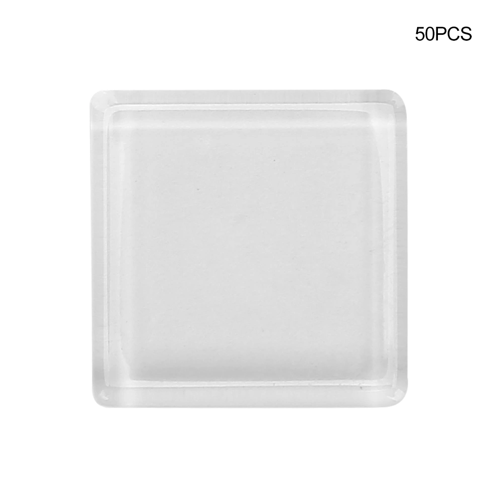 50pcs Glass Nail Gel Polish Color Display Card Transparent Nail Polish Color Card16mm