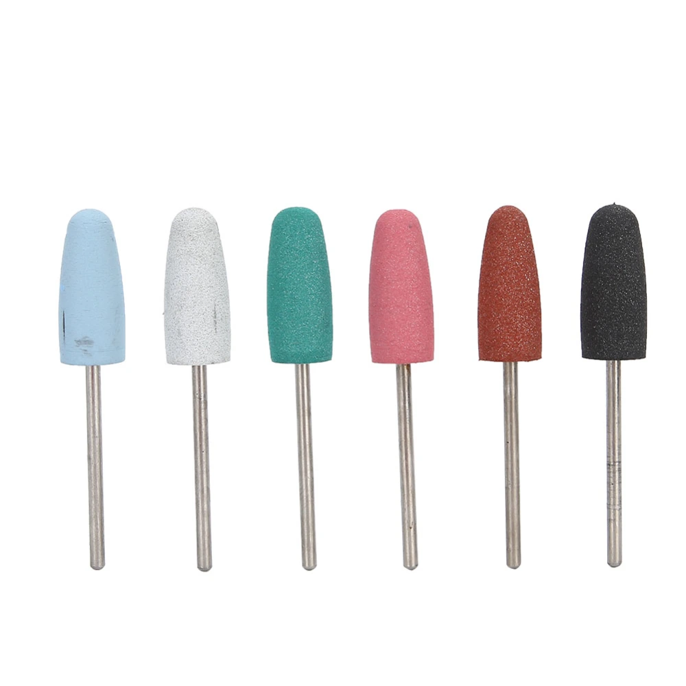 6pcs Nail Drill Bit Nail Art Drill Manicure Grinding Head Nail Polishing Bits Accessory08