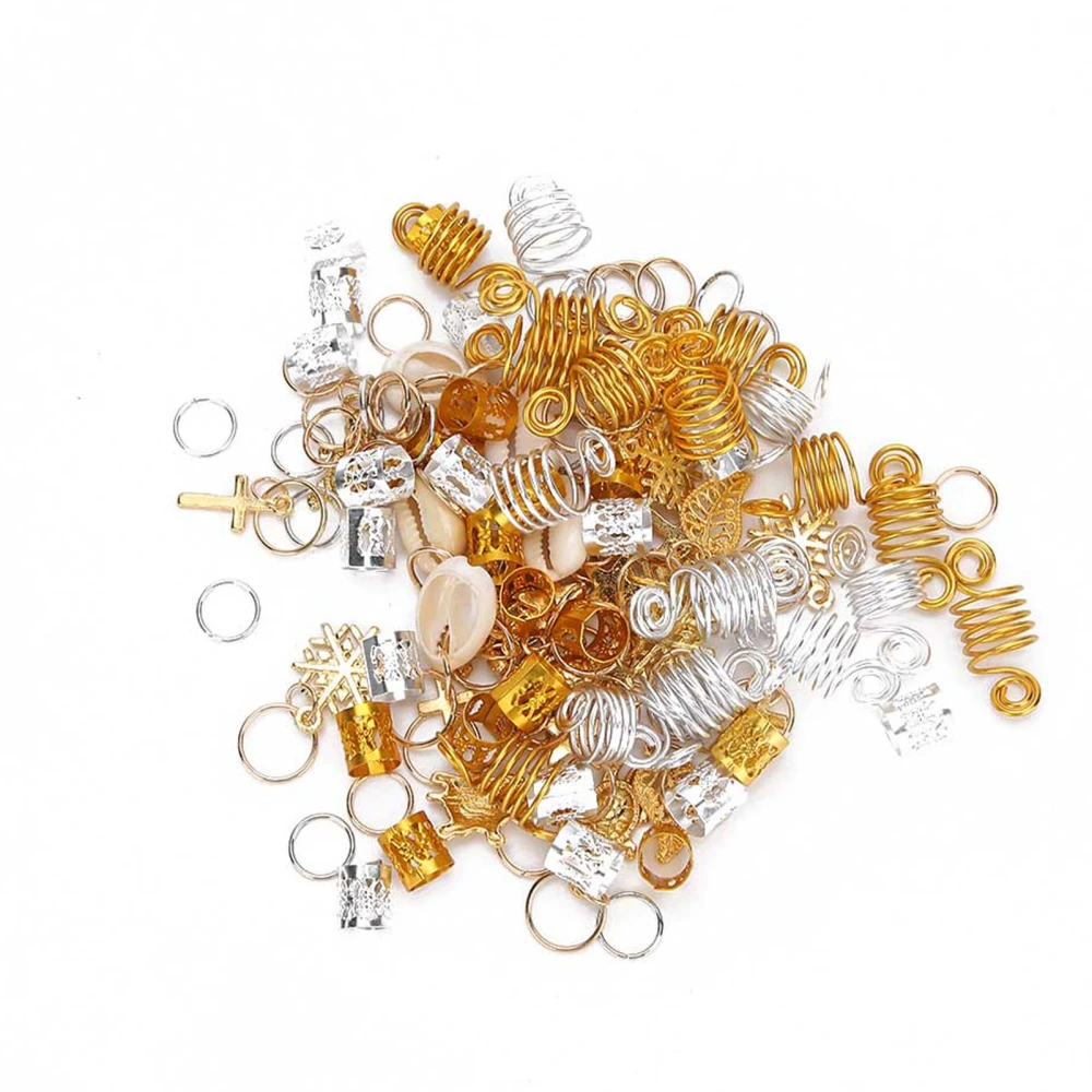 120pcs Hair Braid Rings Dreadlocks Bead Ring Fashion Hair Decoration Accessories