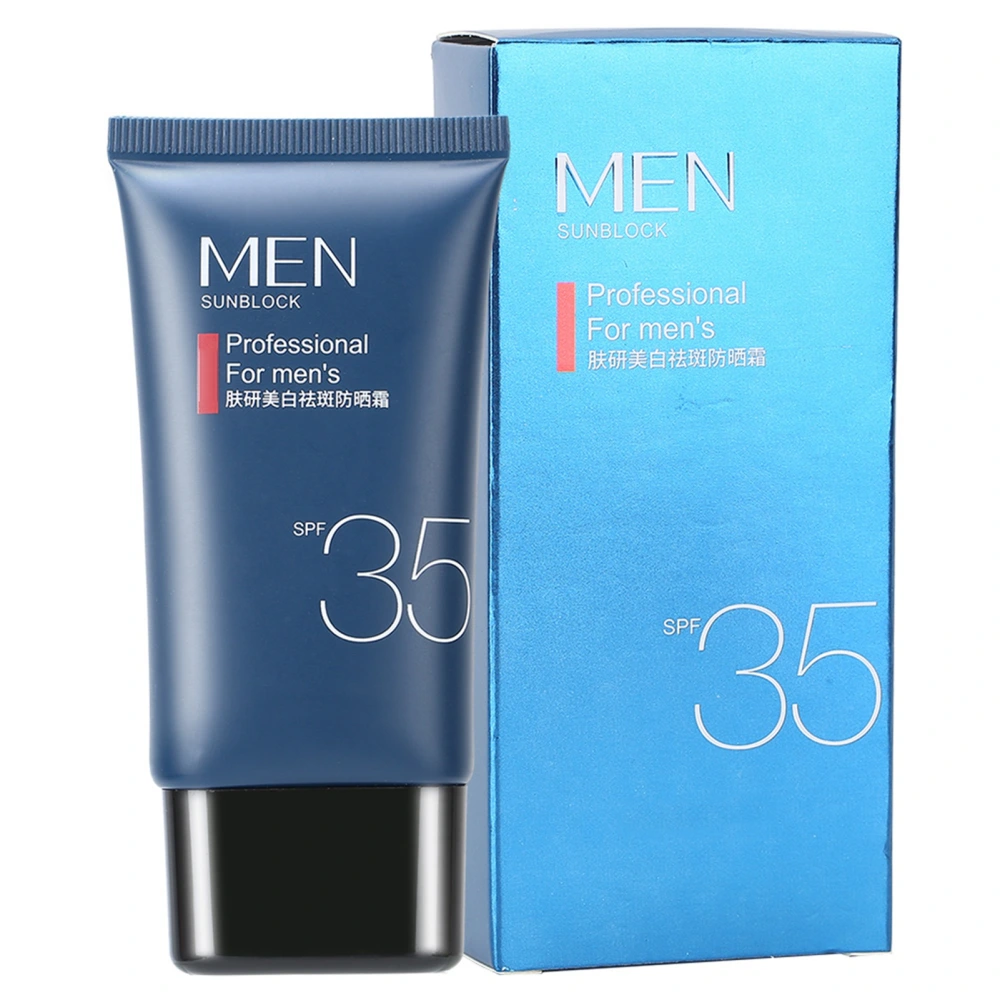 Men Face Body UV Isolation Refreshing Sunscreen Cream Moisturizing Sunblock SPF35 40g