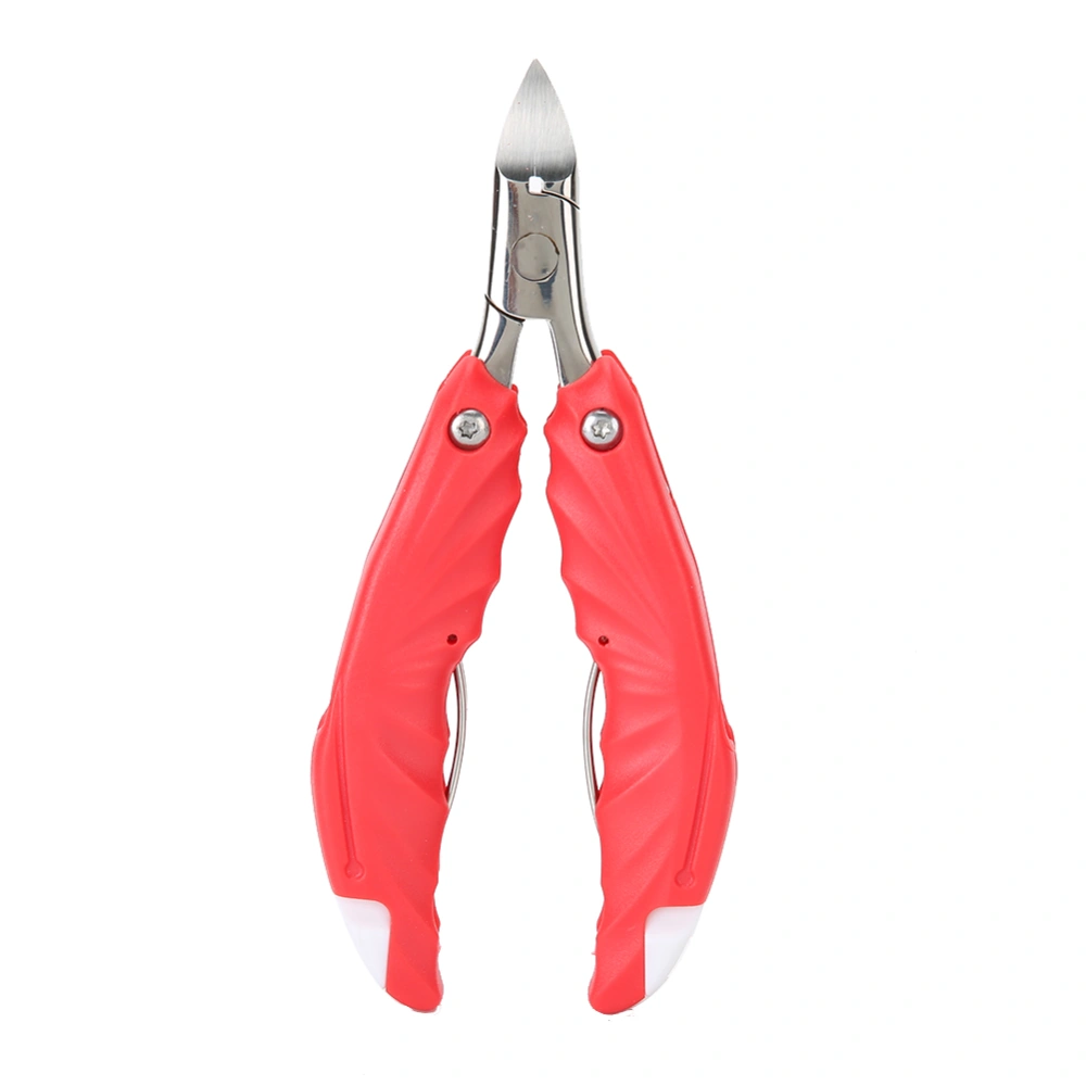 Multifunctional Folding Ingrown Toe Nail Clippers Fingernail Toenail Cuticle Scissors Pedicure ToolRed