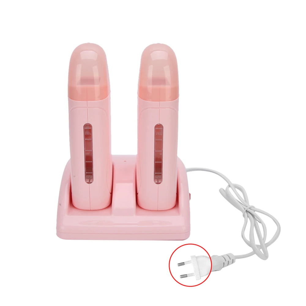 Hair Removal Wax Heater Professional Double Wax Heaters Hair Removal Wax Machine Pink220V EU Plug