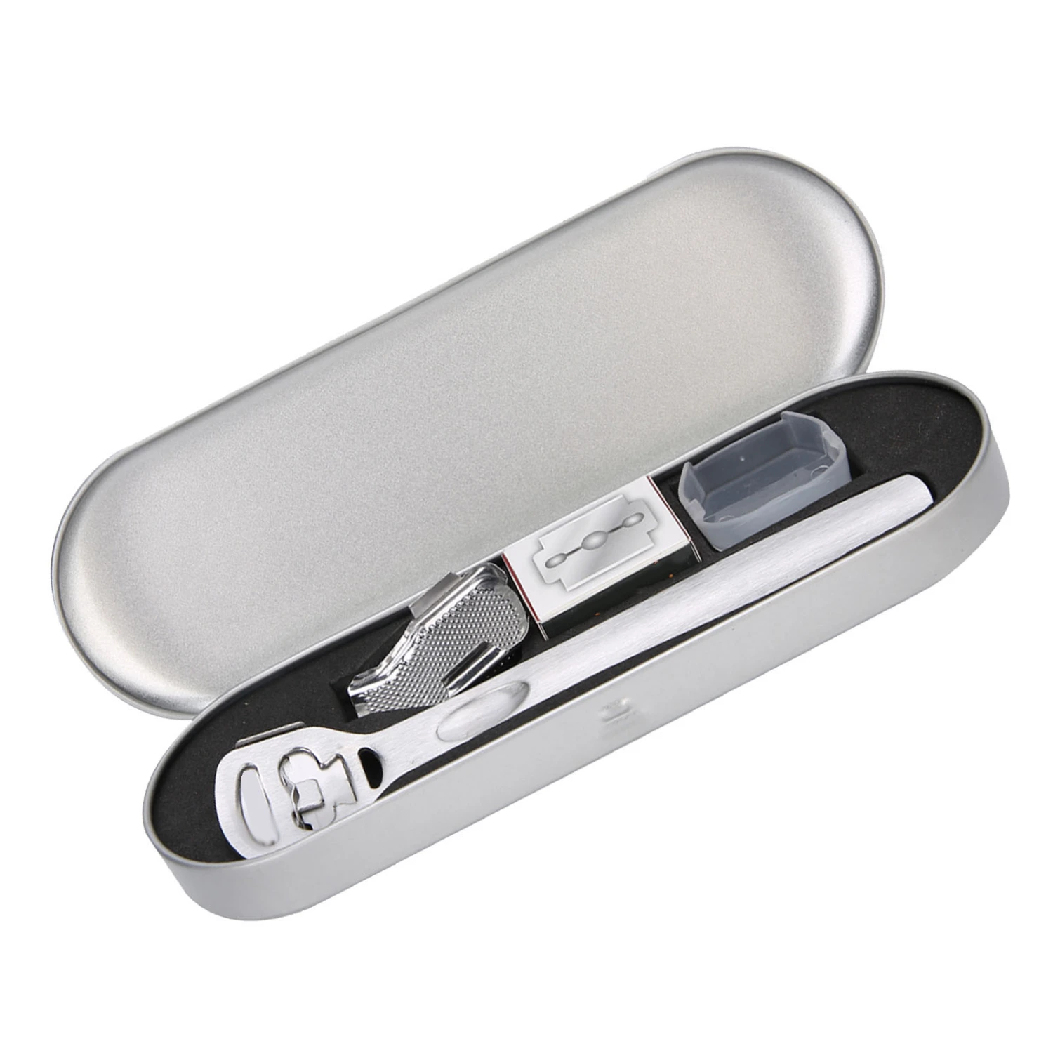 Callus Shaver Set Stainless Steel Foot Dead Skin Removal Foot File Pedicure SetSilver