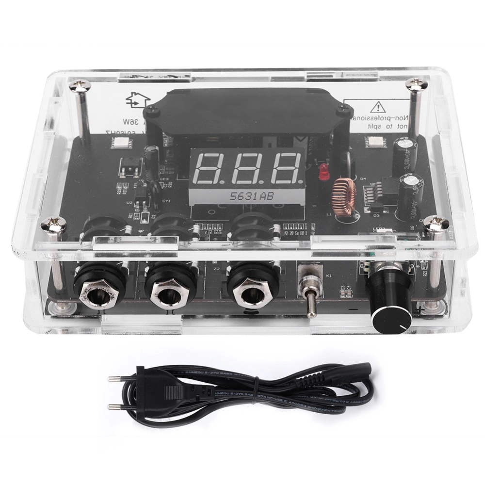 Transparent Tattoo Power Supply Adjustable Digital Tattoo Power Source for Tattoo Machine Body Art Supply 100-230VEU Plug