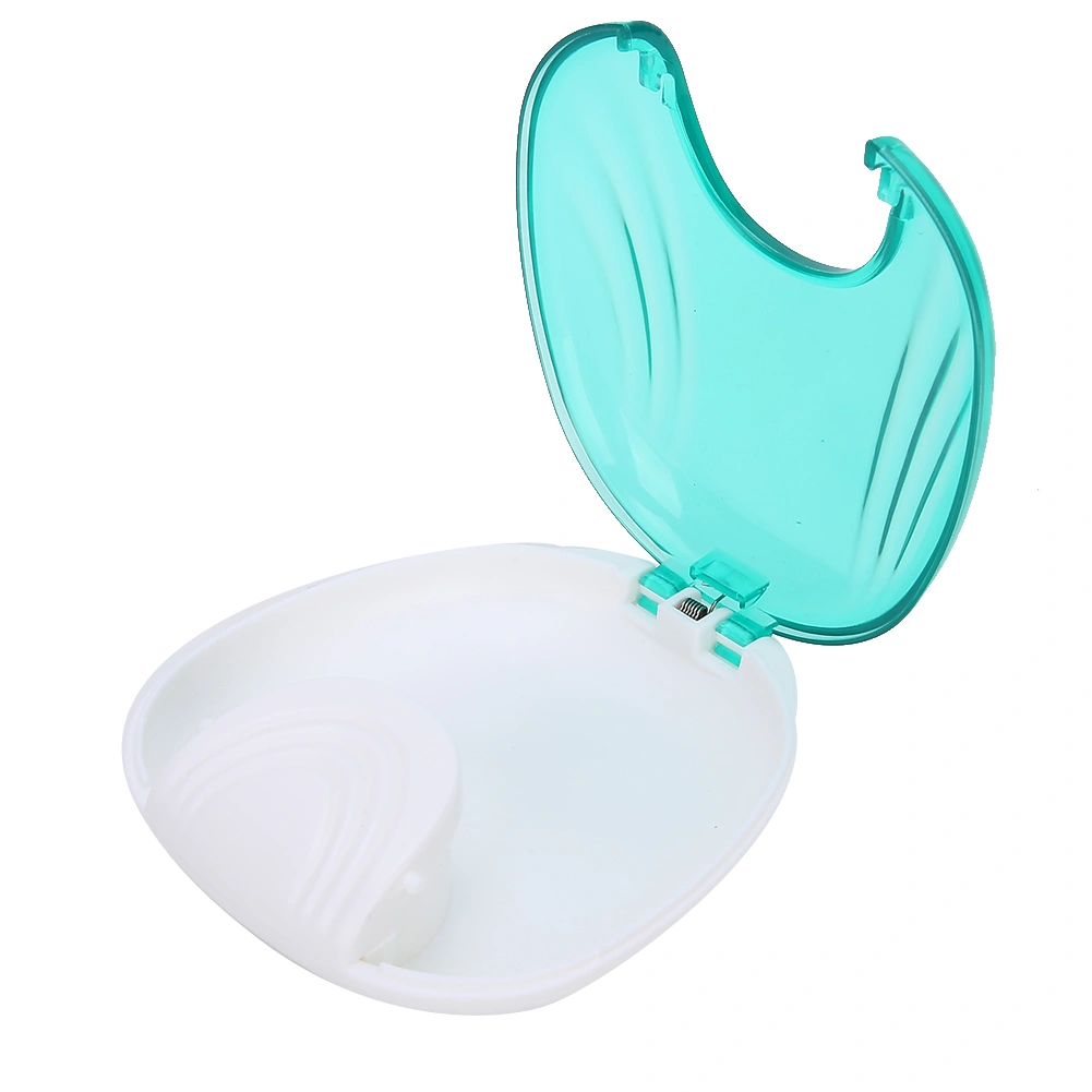 Orthodontic Retainer Case Portable Adult Waterproof Denture Box Storage ContainerBlue