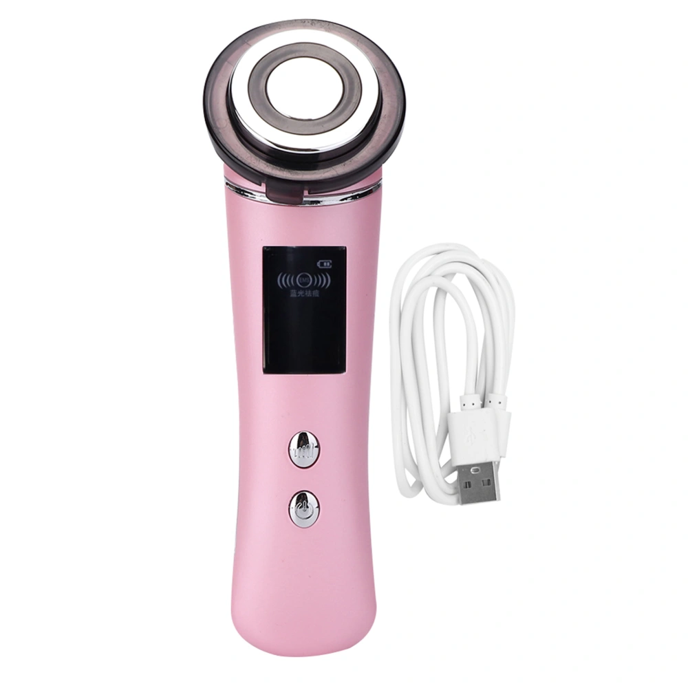 5-In-1 Face Care Machine Acne Removal Face Cleaning Warm Lifting Phototherapy Eye Care MachinePink