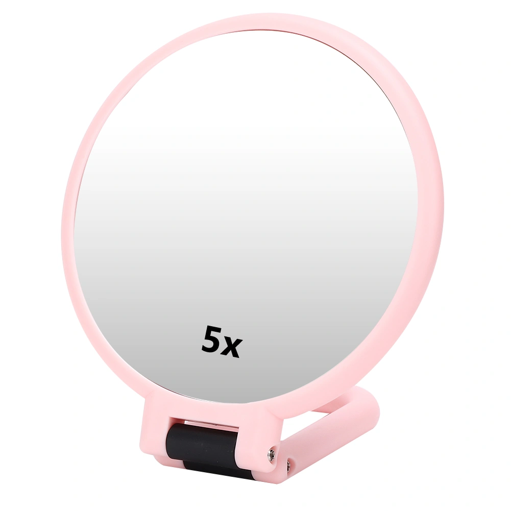 5X Magnifying Folding Adjustable Cosmetic Mirror Travel Portable Makeup MirrorPink