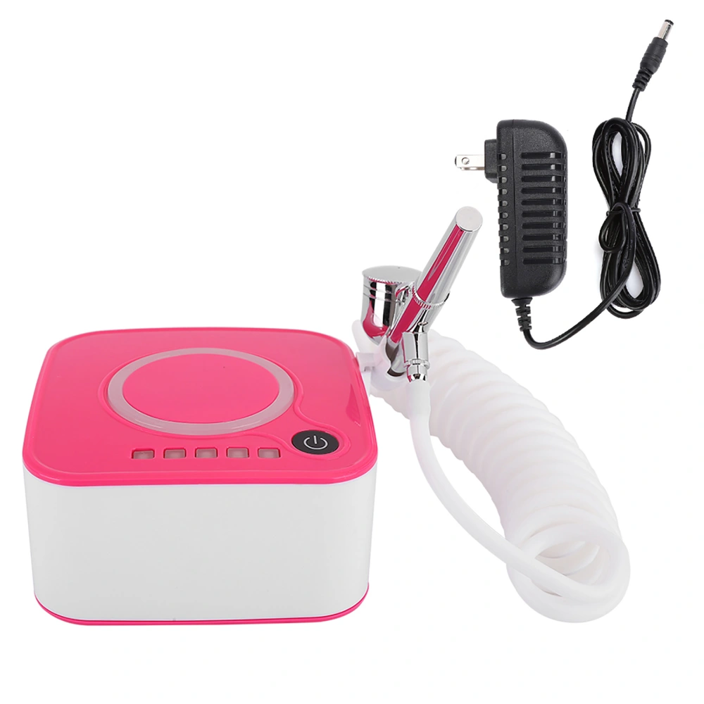 Airbrush Makeup Spray Handheld Oxygen Sprayer Face Moisturizing Airbrush Kit Pink 110-240VUS Plug