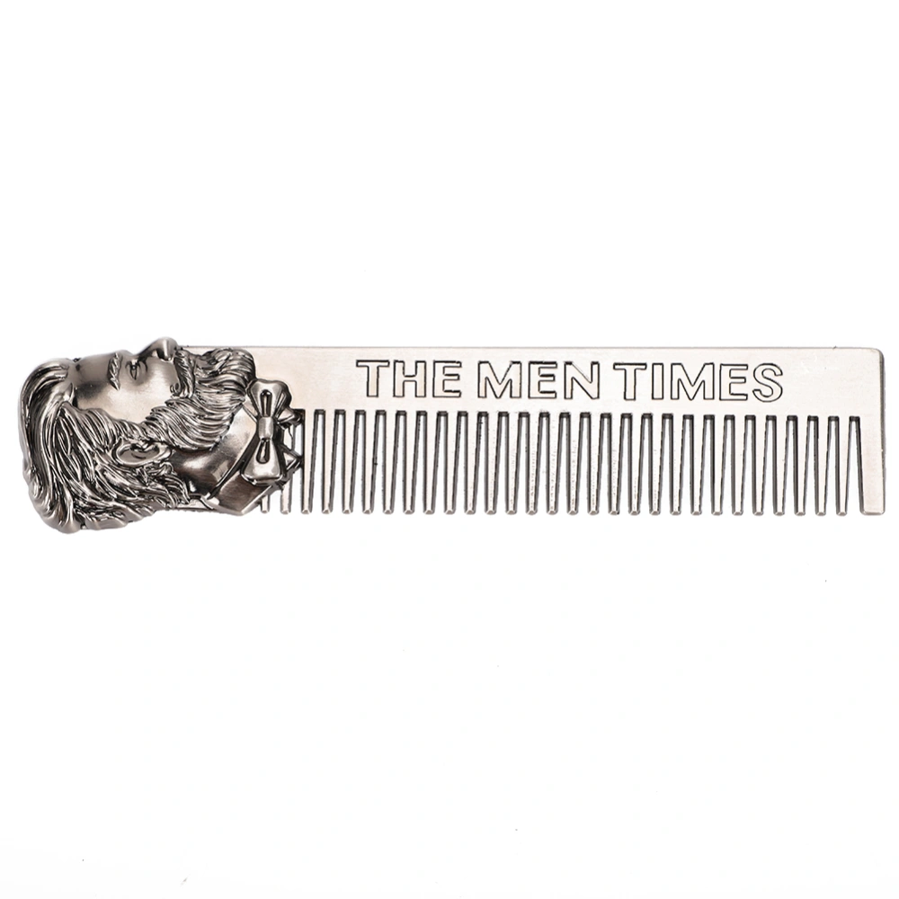 Men Beard Comb Stainless Steel Beard Styling Mustache Shaping Template Tool