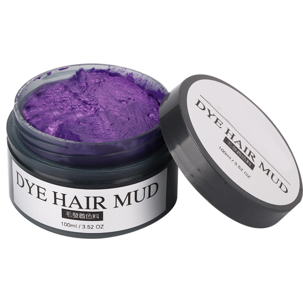 Professional Hair Dye Mud Home DIY Hair Coloring Wax Dyeing Cream Styling ToolPurple