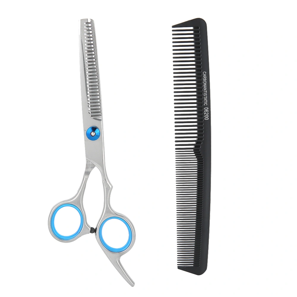 2pcs Hair Scissors Comb Set Salon Professional Barber Hair Thinning Cutting Hairdressing Scissors Comb