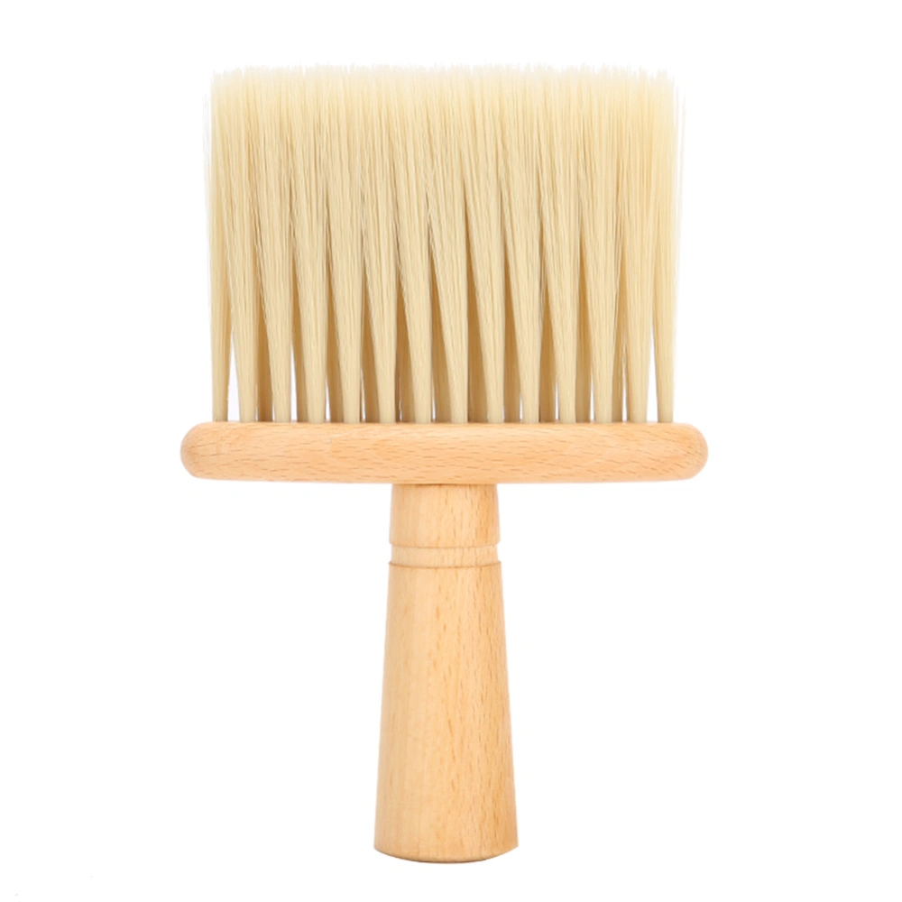 Broken Hair Sweep Brush Wooden Handle Haircut Neck Duster Brush For Barber Shop Hairstylist