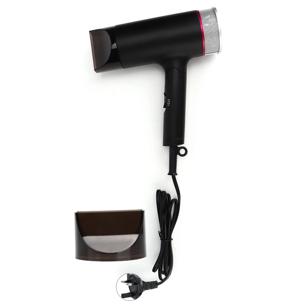 Electric Hair Dryer Negative Ion Foldable Blow Dryer Household Hair Drying Tool BlackUK Plug 220V