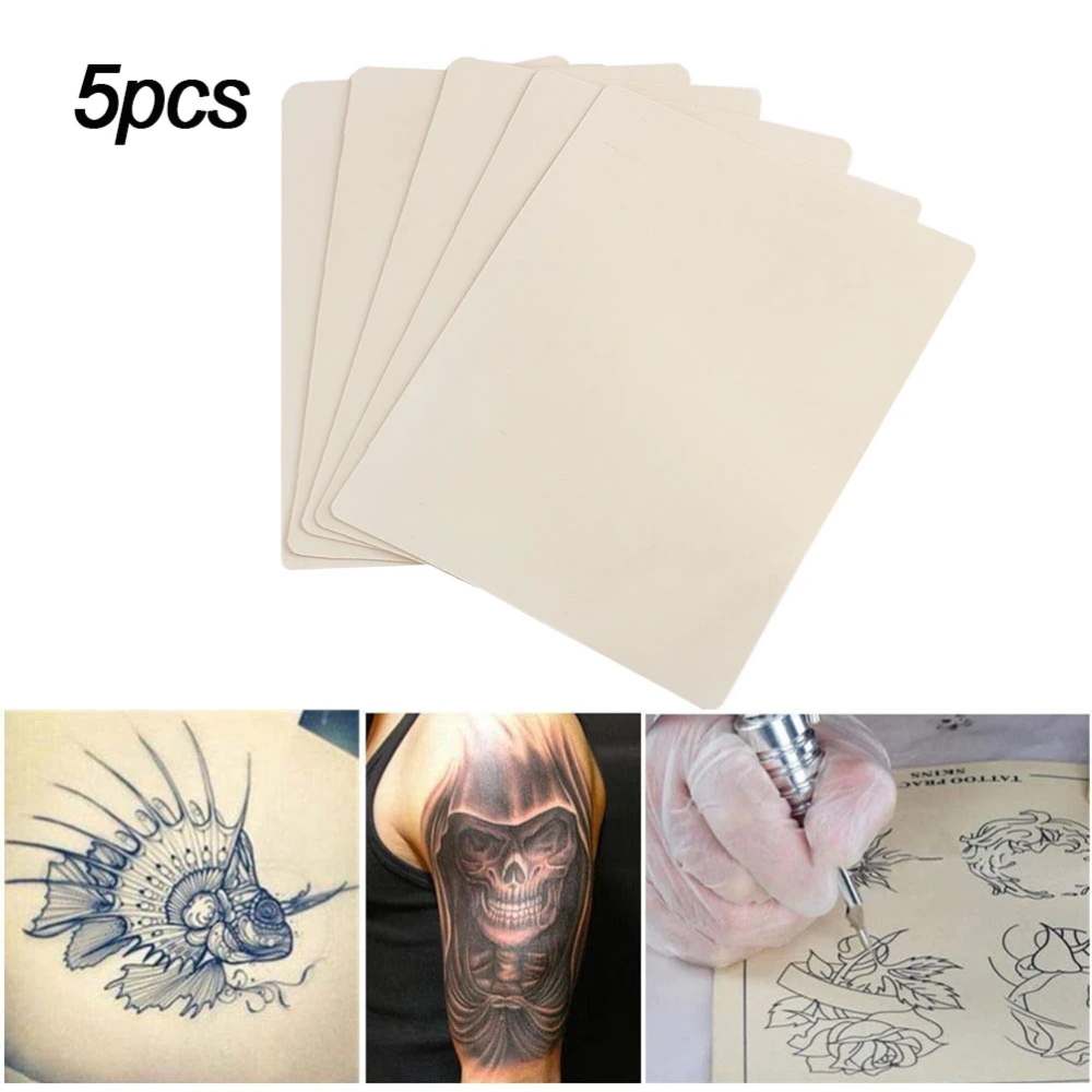 5Pcs Tattoo Practice Skin Silicone Eyebrow Practice Skin Sheet for Tattoo Artist Apprentice