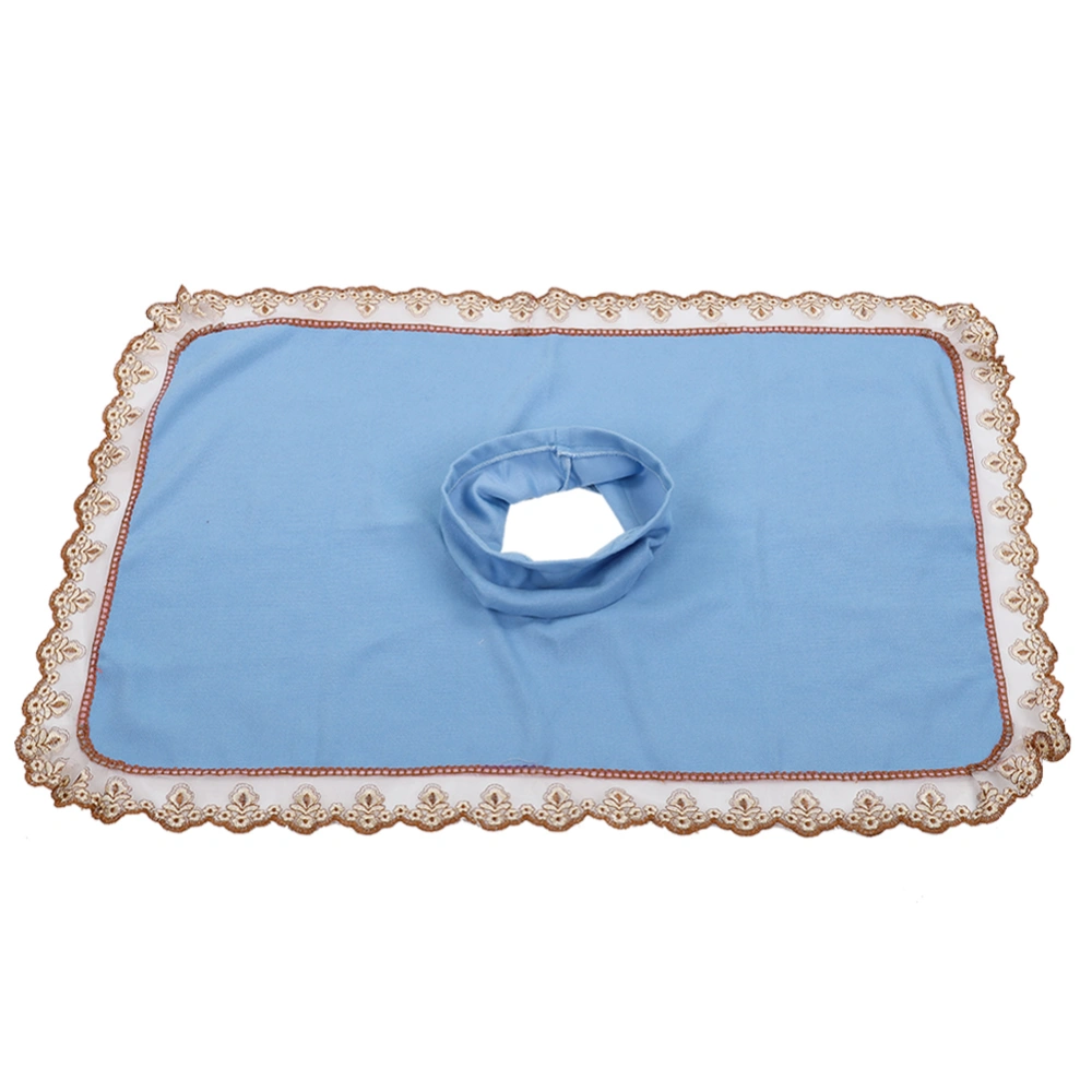 Spa Massage Table Head Cover Sheet Massage Bed Coverlet with Hole for Beauty ShopBlue