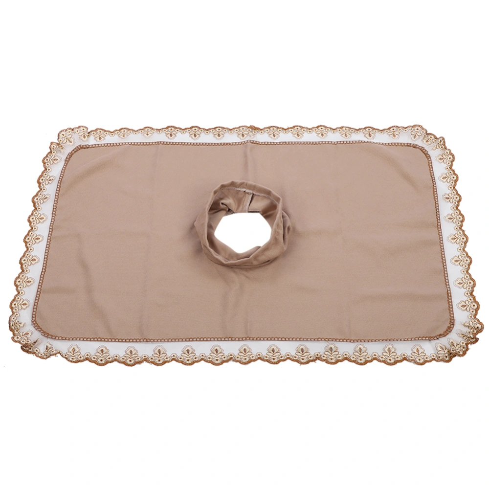 Spa Massage Table Head Cover Sheet Massage Bed Coverlet with Hole for Beauty ShopLight Tan