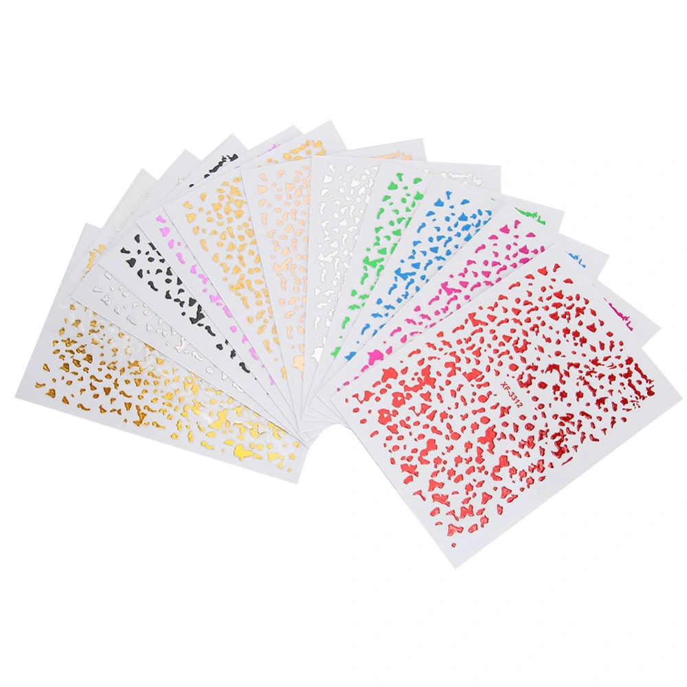 12pcs Nail Art Sticker Nail Decoration Fashionable Nail Art Sticker for Home Nail Art Shop