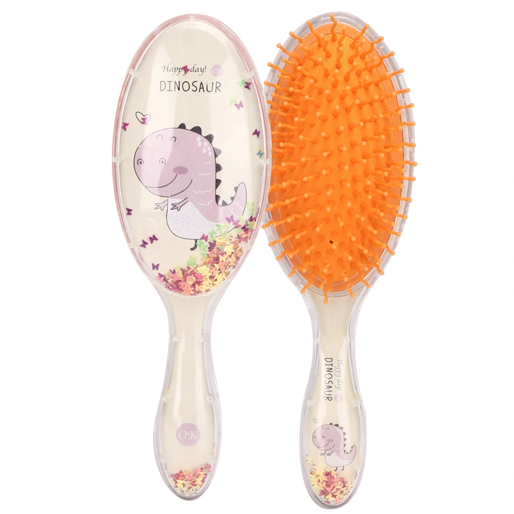 Cartoon Hair Comb Straight Curly Anti Static Hairstyling Comb Hair Massage Brush(Yellow Base )