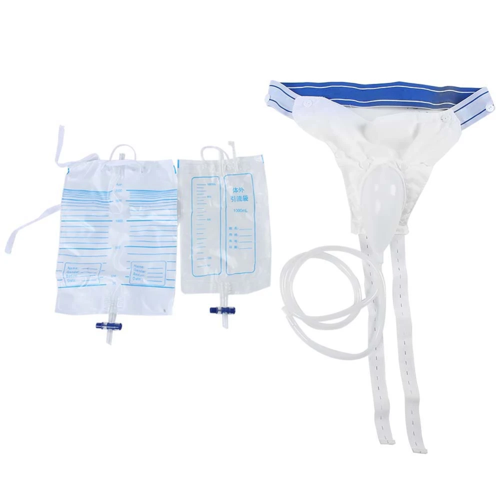 Men Women Silicone Breathable Urine Collector Incontinence Urination Device with CatheterMen Aged Atrophy Type