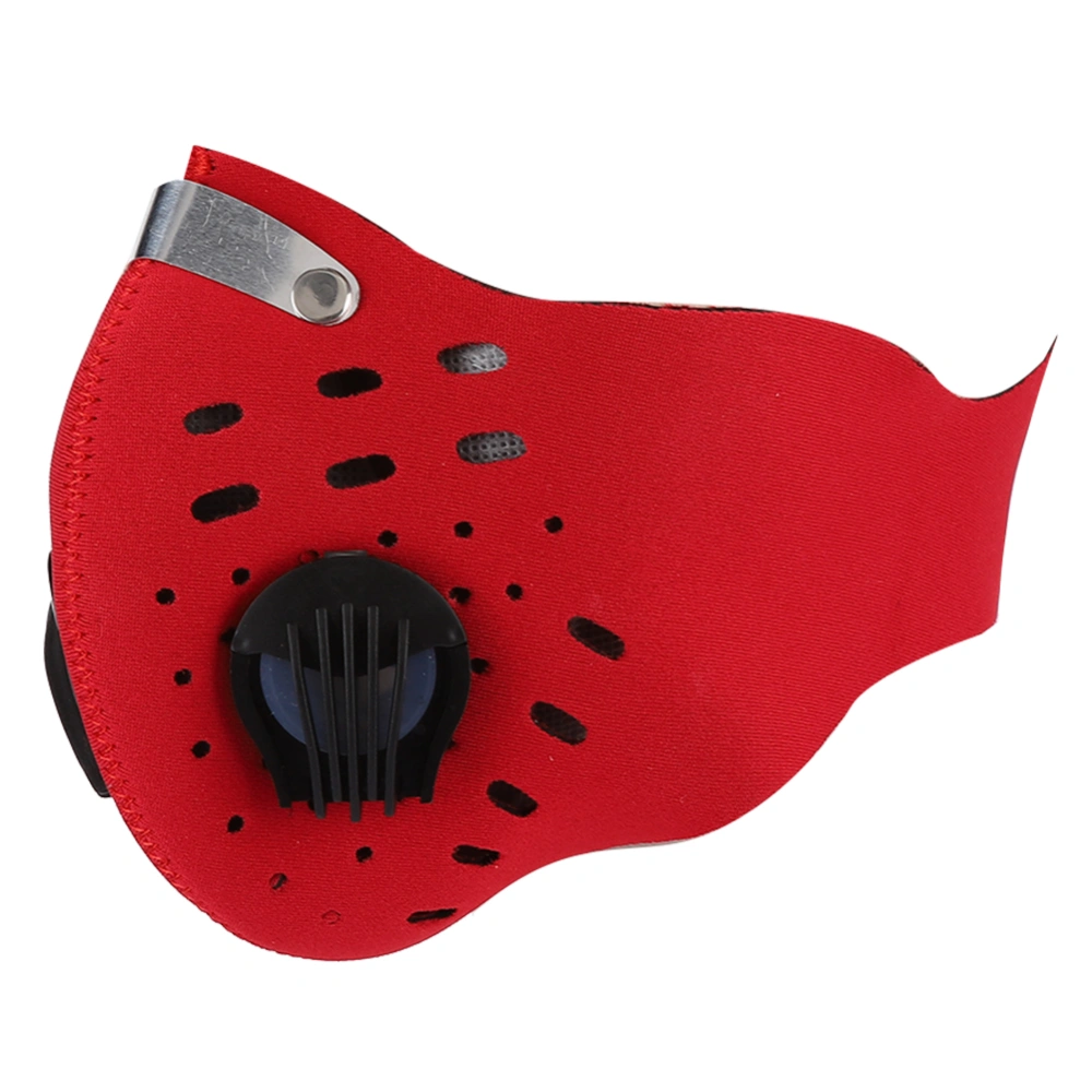 Activated Carbon Dust Proof Face Shield Elastic Breathable Outdoor Cycling Mouth Muffle(Red )