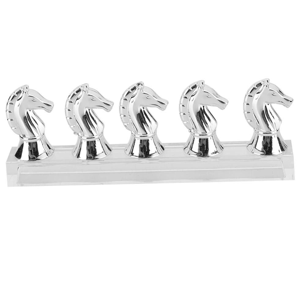 Horse Head Nail Tip Practice Rack Magnet Adsorption False Nail Display Support HoldersSilver