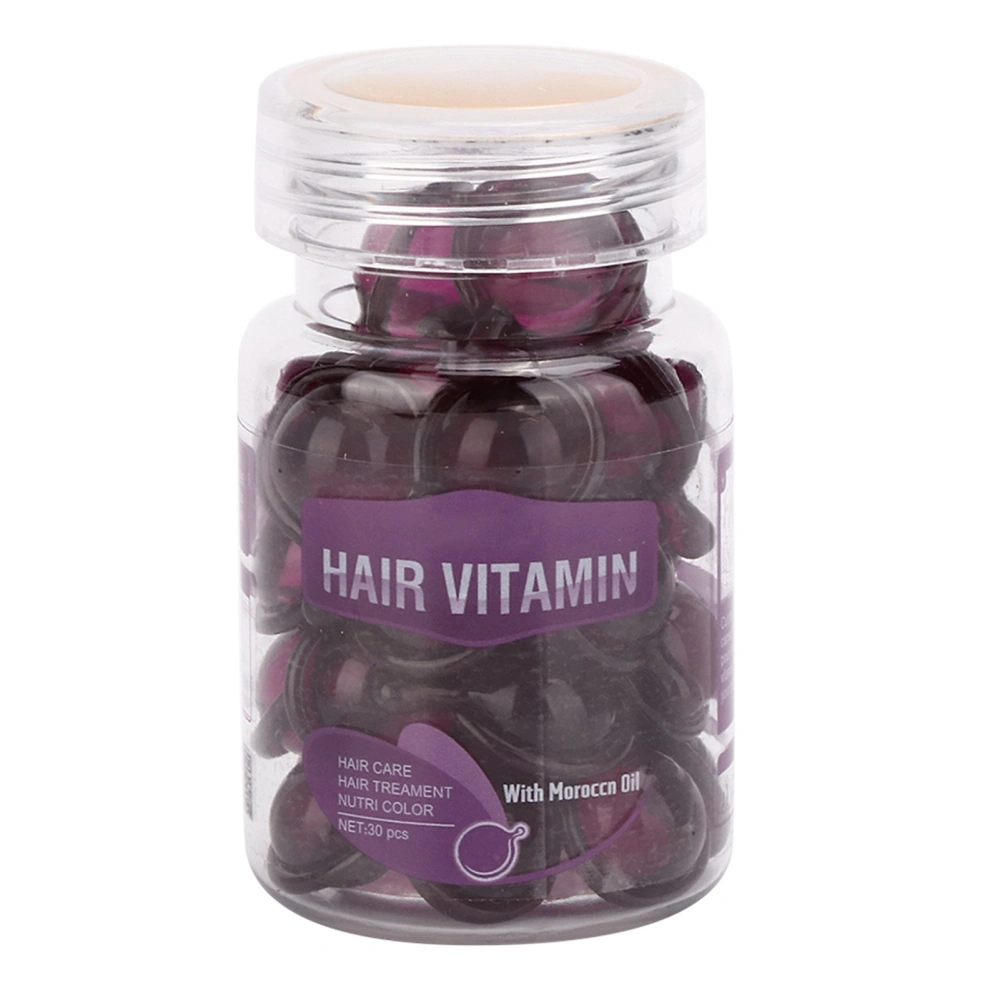 Hair Care Vitamin Capsules Moisturizing Anti Frizz Hair Damage Repair Essential OilPurple