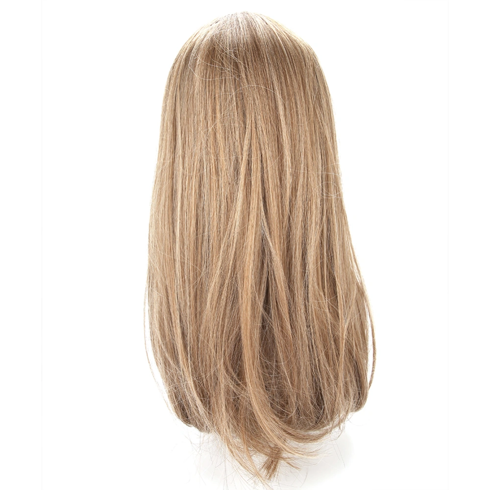 Long Straight Gradient Light Blonde Wig Women Lady Cosplay Party Stylish Synthetic Wigs