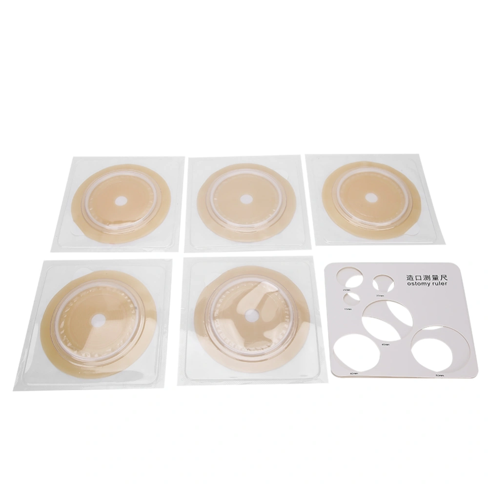 5pcs/Box 2-Piece System Ostomy Bag Pouch Stoma Cover Urine Fixed Disposable 20-45mm OpeningNo.57 Chassis