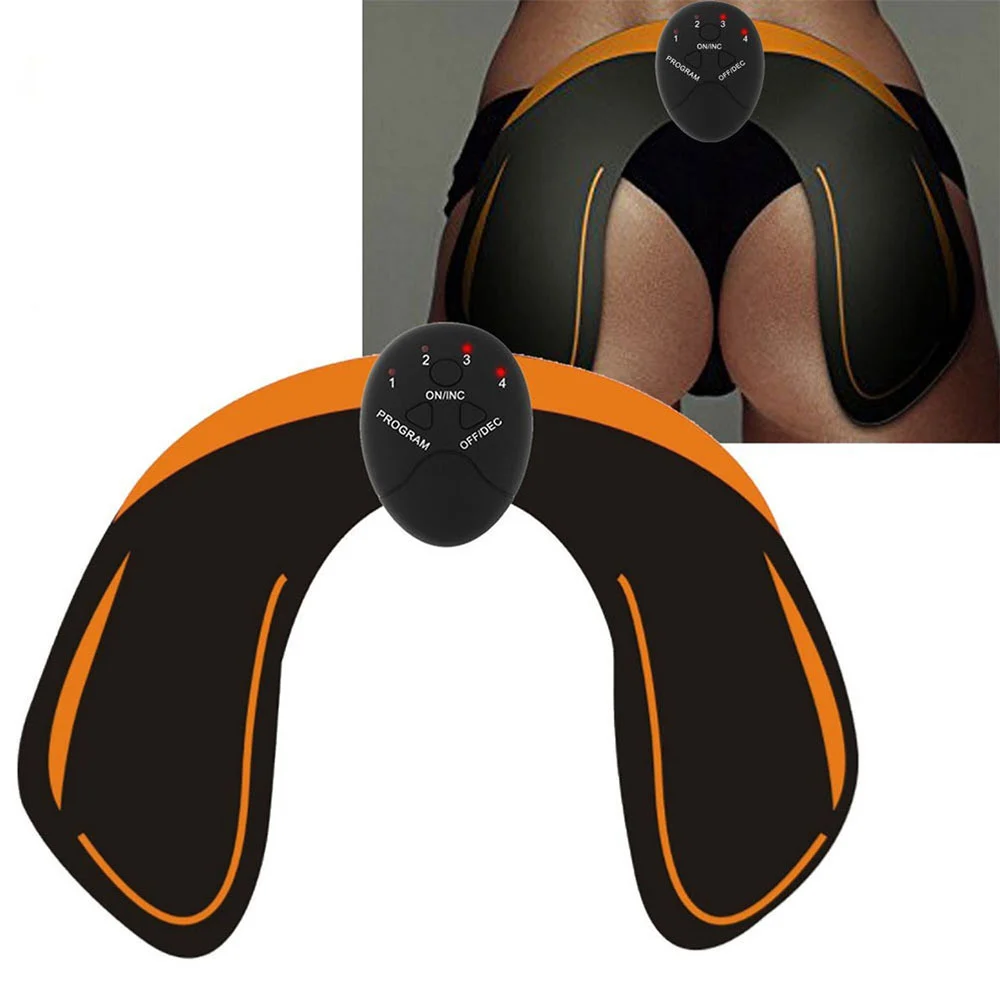 Butt Toner 6 Modes 10 Levels Ergonomic U Shape Flexible Wearable ABS Stimulator Electronic Muscle Toner