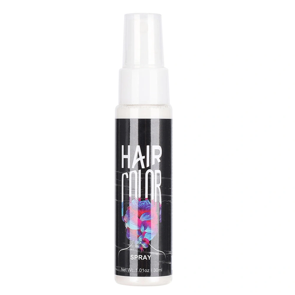 Unisex DIY Hair Color Spray Dye Mist Disposable Nourishing Temporary Modeling Salon 30mlWhite