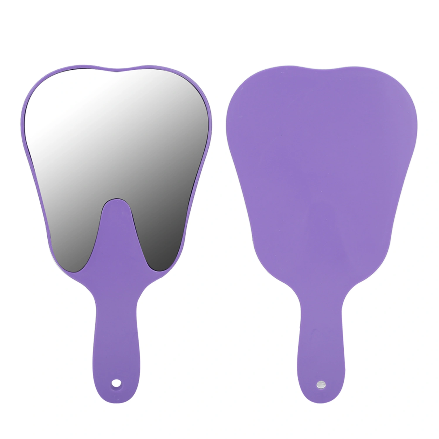 Tooth Shaped Mirror Cute Handle Dental Mirror Hand Mirror Dental AccessoryPurple