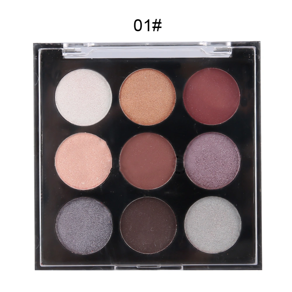 TEAYASON 9 Colors Waterproof Matte Glitter Eye Shadow Makeup Cosmetics ToolType A