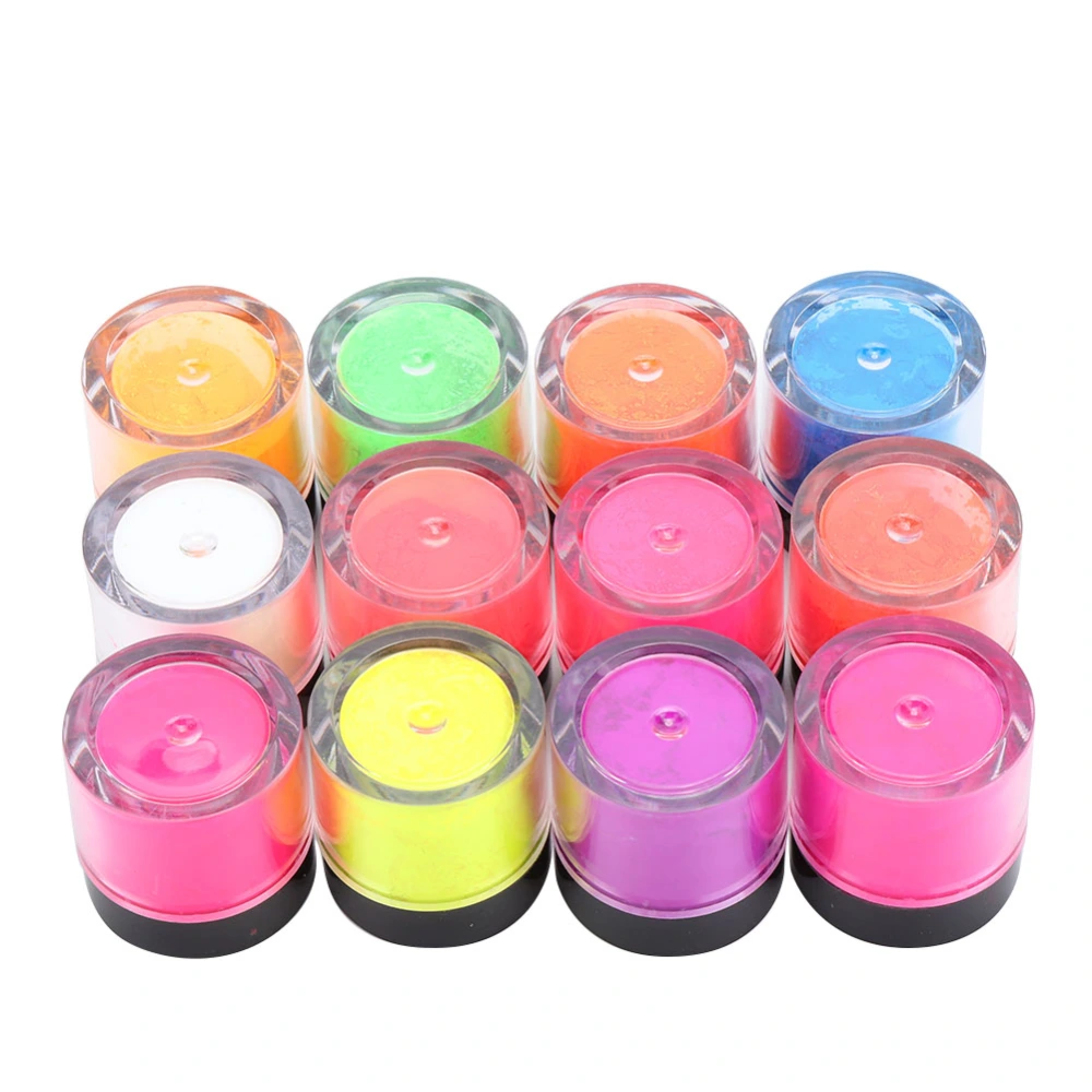 12 Colors Nail Phosphor Powder Halloween Nail Art DIY Fluorescent Powder Manicure Tool12 Colors