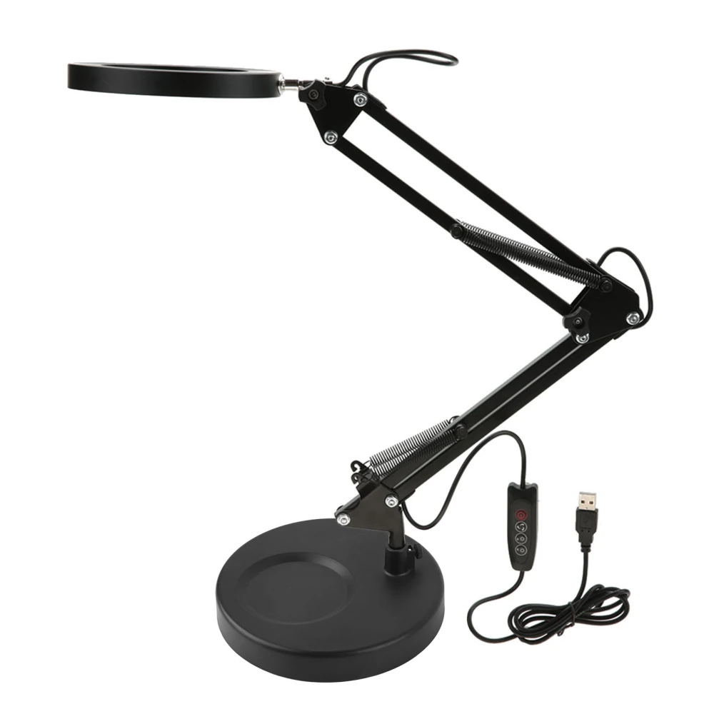 Foldable Eyecare Table Lamp Flexible Swing Arm USB Three Tone Office Studio Home Desk Light