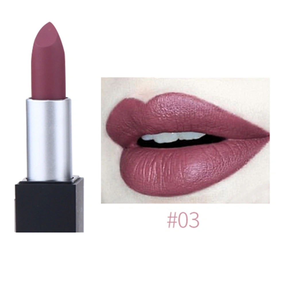 Women Matte Lipstick Moisturizing Long Lasting Lip Gloss Cosmetic Makeup (#03)