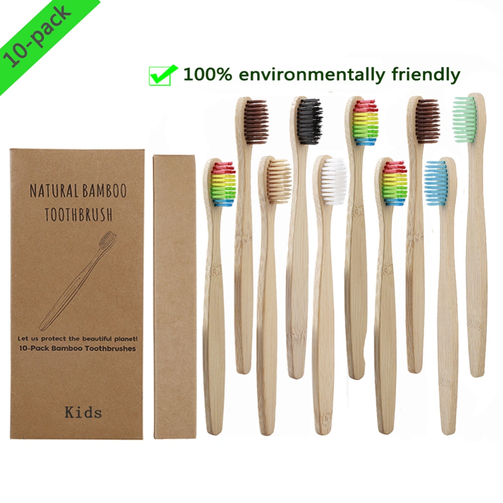 10PCS Toothbrushes Soft Bristle Remove Surface Stains Comfortable Grasp Toothbrushes Set for Children Random Color