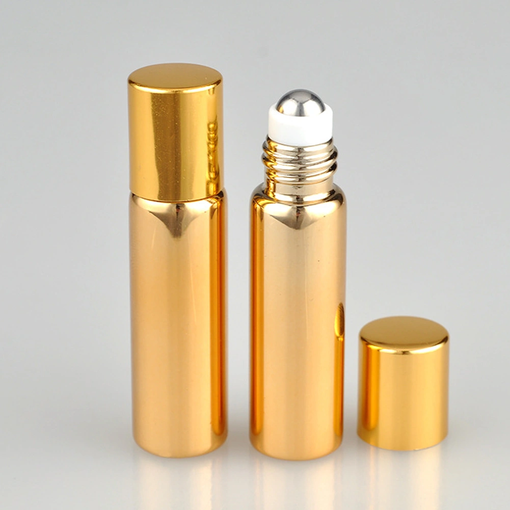 7pcs Refillable Perfume Bottle Glass Essential Oil Roller Bottles Portable Lightweight Empty Roll On Bottle for Travel 5ml Black