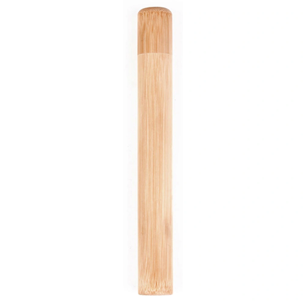 Bamboo Toothbrush Case 16cm 2.4cm Diameter Storage Sustainable Bamboo Travel Case for Children